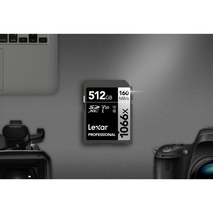Lexar 512GB Professional 1066x UHS-I SDXC Memory Card, Silver Series (2-Pack)
