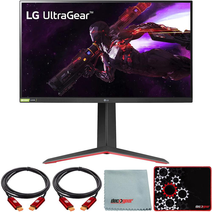 LG 27GP850-B 27 UltraGear QHD (2560 x 1440) Nano IPS Dual Gaming Monitor +  AMD FreeSync Bundle with Deco Gear Mechanical Keyboard Cherry MX Red + PC