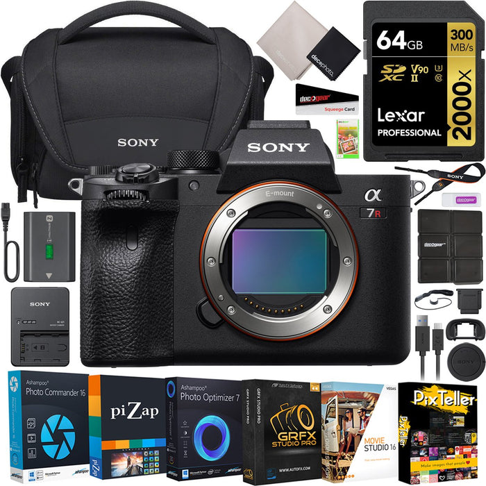 Sony a7R IV Full Frame Mirrorless Camera Body ILCE7RM4A/B + Case & Accessories Bundle