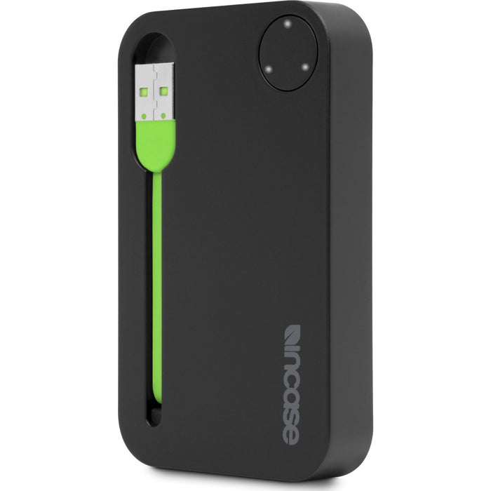 Incase Portable Power 2500 USB Charger - Black Matte/Fluro Green