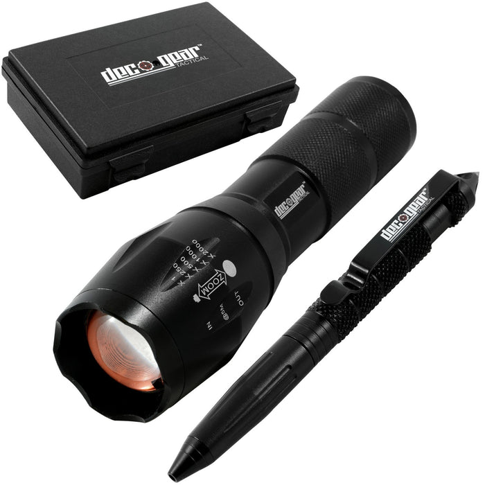 Bog-Pod Adrenaline Switcheroo Lever Lock Tripod + Tactical Flashlight and Pen Set