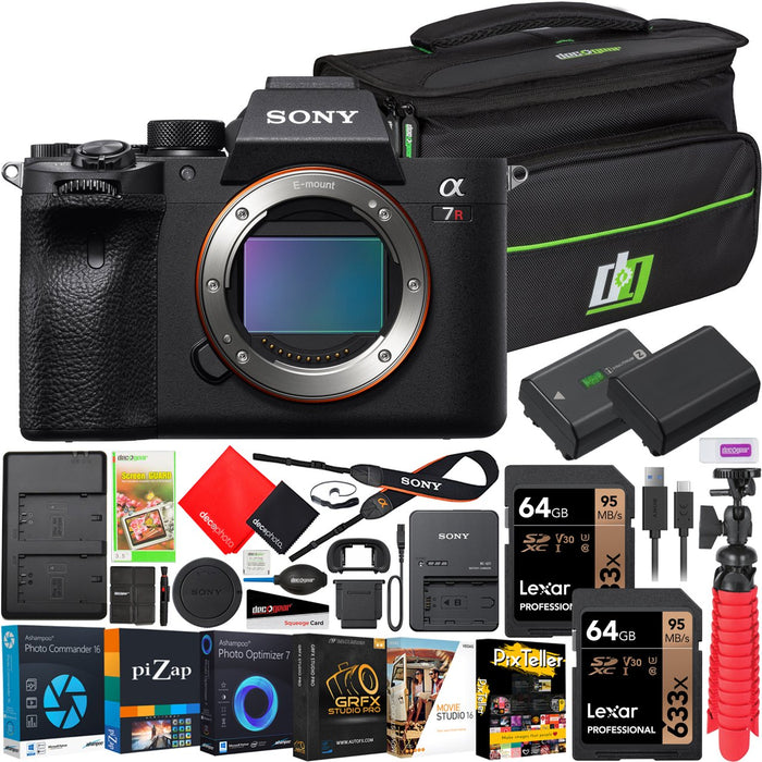 Sony a7R IV Full Frame Mirrorless Camera ILCE7RM4A/B Body + Accessories Case Bundle