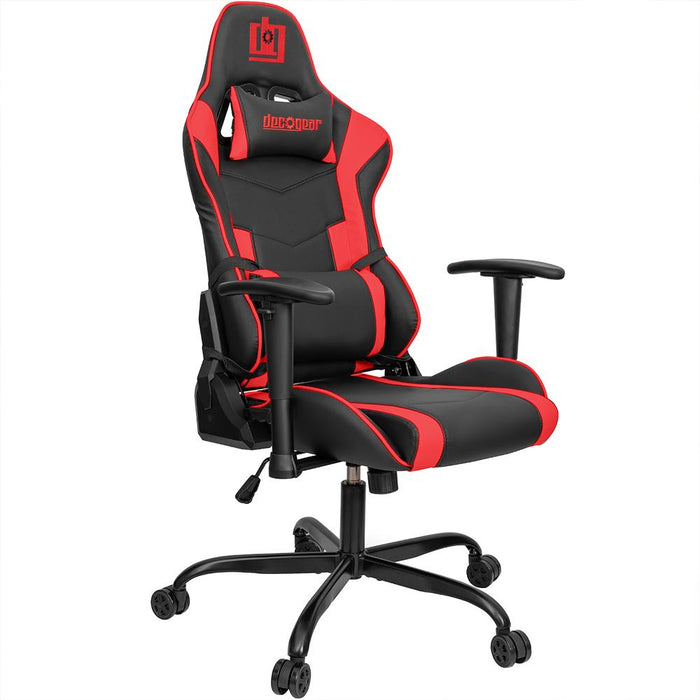 Deco Gear Ergonomic Foam Gaming Chair with Adjustable Head Red - Renewed