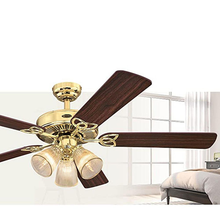 Westinghouse 7233800 Vintage 52" Indoor Ceiling Fan w/ Dimmable LED Light Fixture (2-Pack)