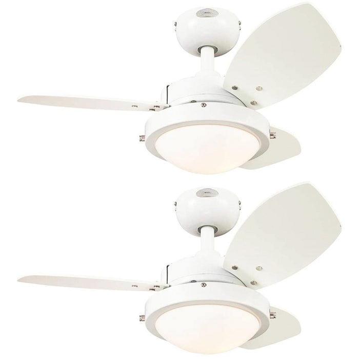 Westinghouse 7233300 Wengue 30" Indoor Ceiling Fan w/ LED Light Fixture (2-Pack)