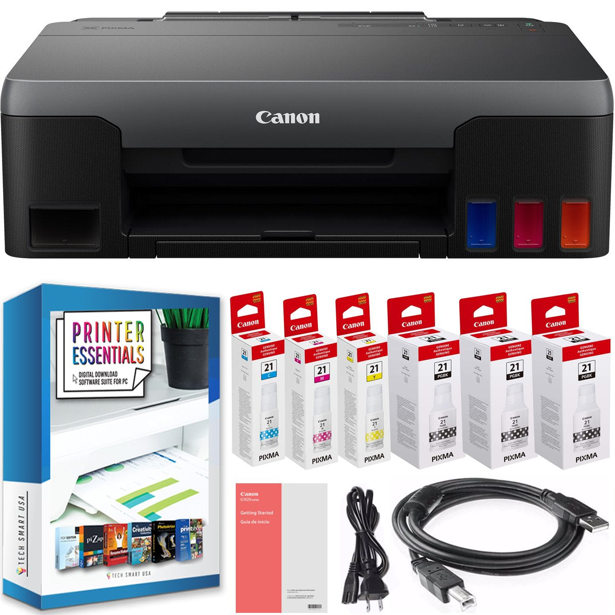 Canon PIXMA G1220 MegaTank Inkjet Color Printer with Refillable
