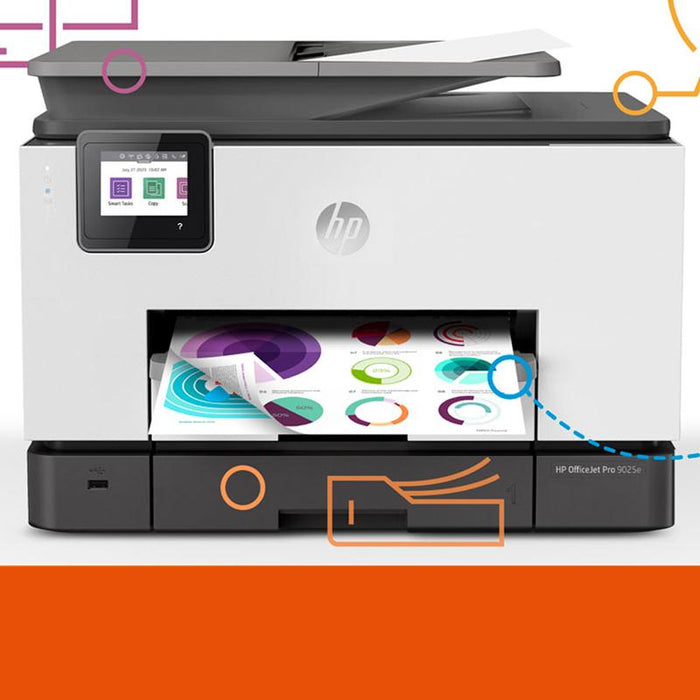 Hewlett Packard OfficeJet Pro 9025e All-in-One Wireless Color Printer - 1G5M0A#B1H