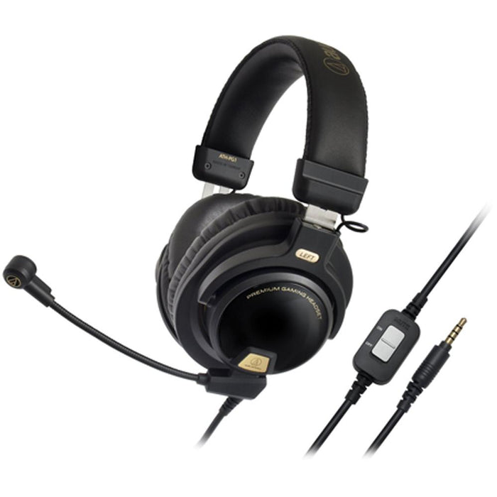 Audio-Technica Closed-Back Premium Gaming Headset with 6" Boom Mic w/ Gaming Keyboard Bundle