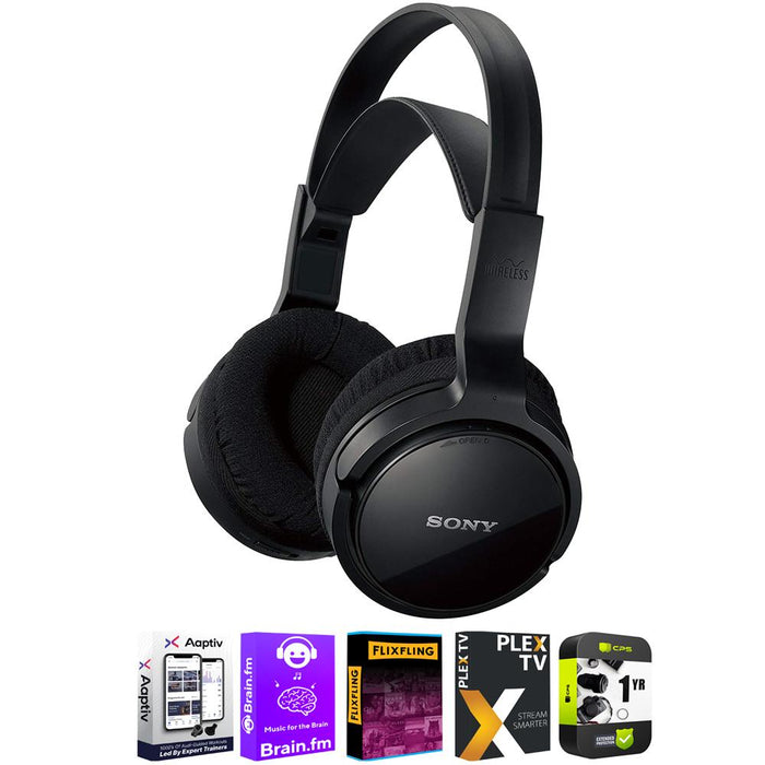 Sony Wireless Stereo Home Theater Headphones Black + Audio Essentials & Warranty
