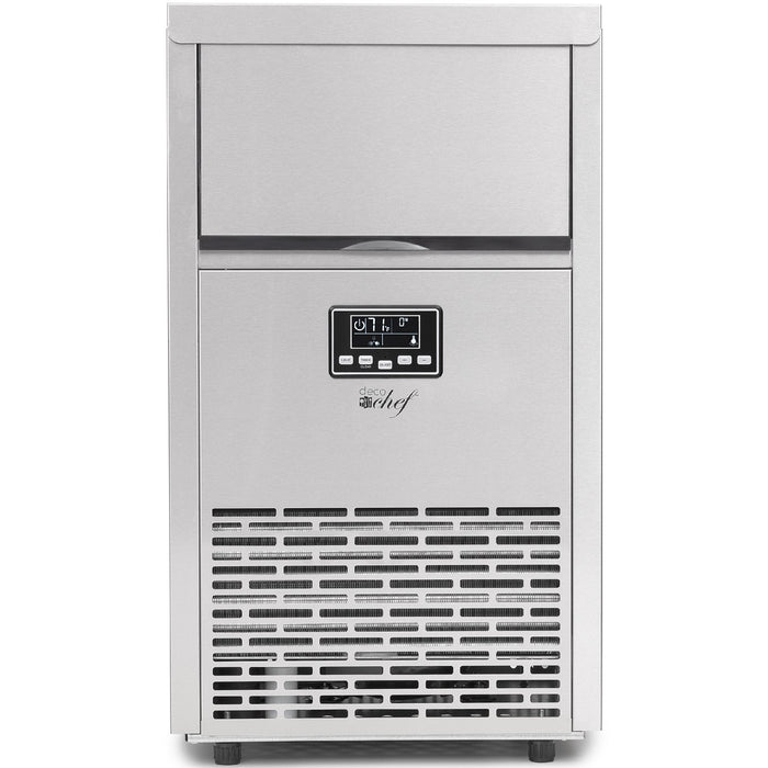 Deco Chef Commercial Ice Maker, Stainless Steel with 118-Can Mini Fridge Bundle