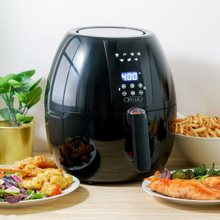 Bella 5.3QT Multifunction Air Fryer Convection Oven with Touchscreen Controls - Black