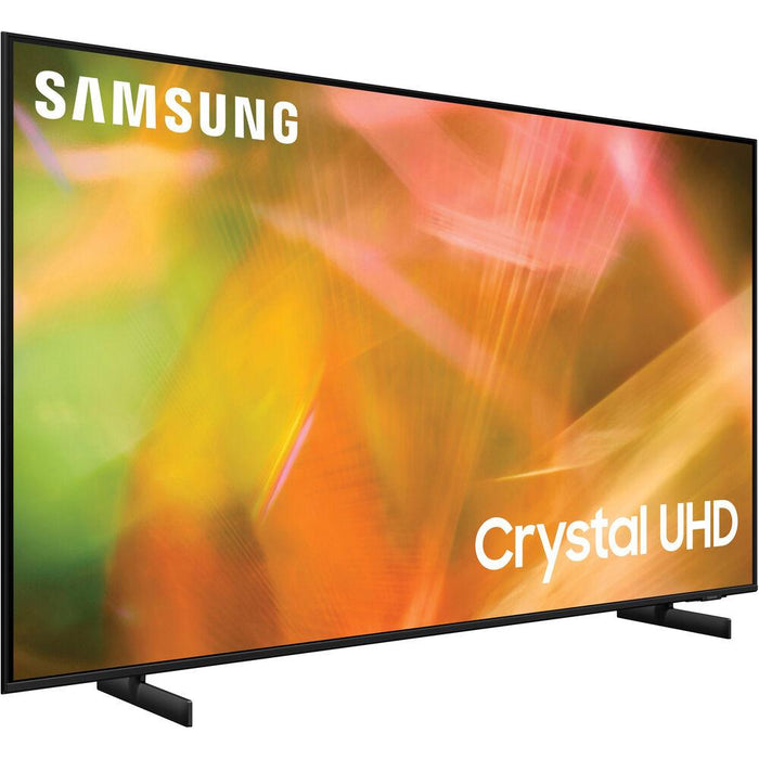 Samsung UN50AU8000 50 Inch 4K Crystal UHD Smart LED TV 2021 + Premium Warranty Bundle