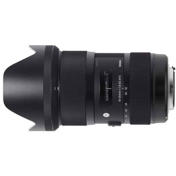Sigma 18-35mm 1.8 DC HSM Art Lens for Nikon F Mount + Photo Video Accessories Bundle
