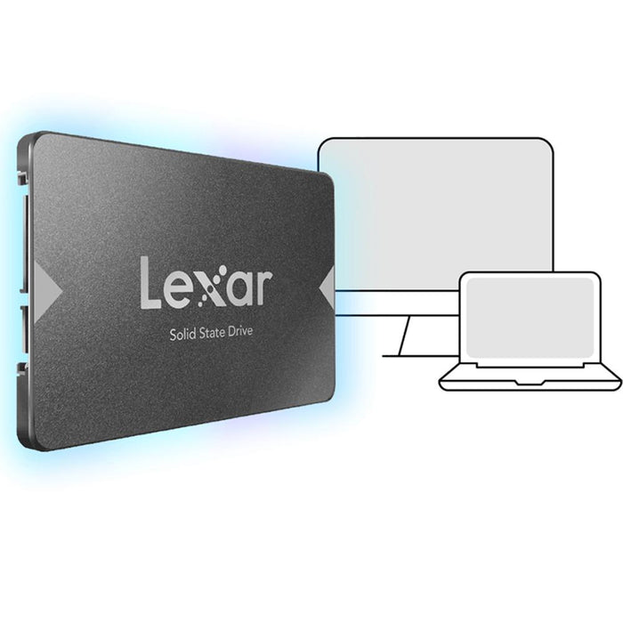 Lexar NS100 128GB 2.5" SATA III SSD External Memory +Editing Suite & 64GB Flash Drive