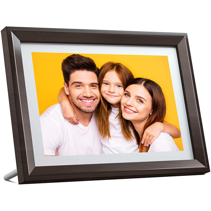Dragon Touch Classic 10" Digital Picture Frame in Brown - WiFi Compatible - XKS0001-WT-US