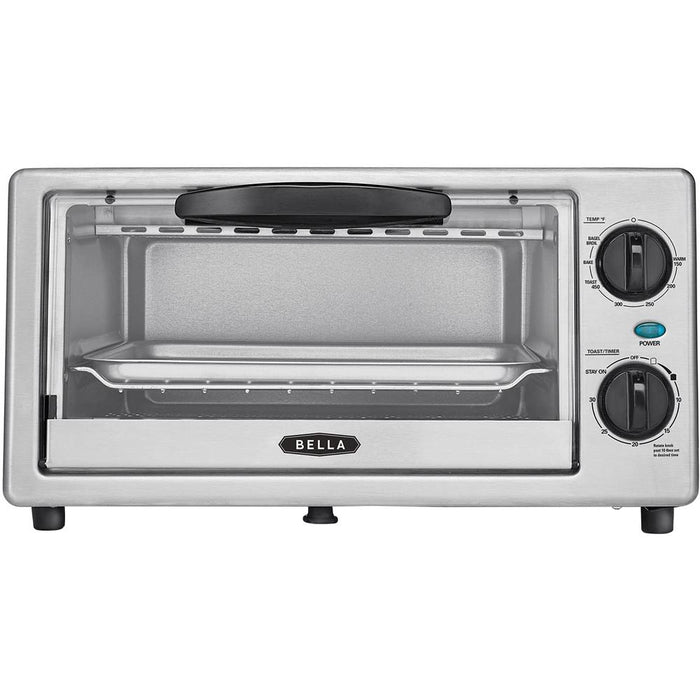 Bella 14413 4-Slice 1000-Watt Stainless Steel Countertop Toaster Oven
