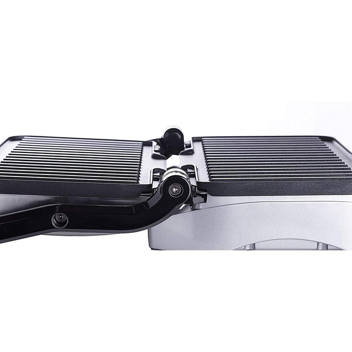 Crux 14615 1200-Watt Panini Grill, Stainless Steel with Copper Accents