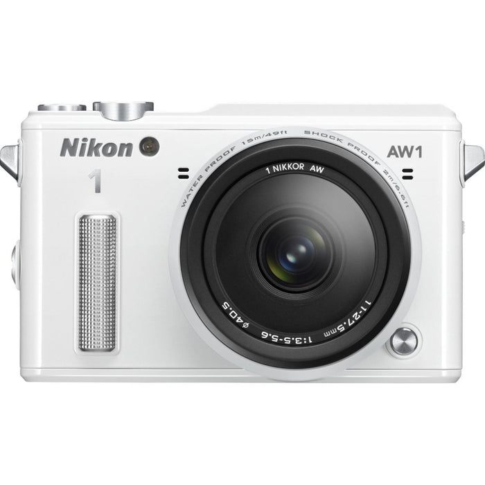 Nikon 1 AW1 14.2MP Waterproof Mirrorless Camera w/ 11-27.5mm Lens (White) Refurbished