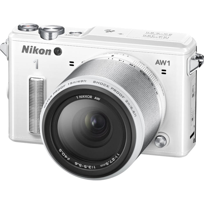 Nikon 1 AW1 14.2MP Waterproof Mirrorless Camera w/ 11-27.5mm Lens (White) Refurbished