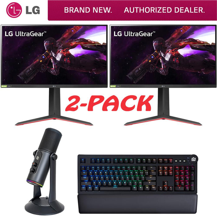 LG 27" UltraGear QHD Nano IPS Dual Gaming Monitor +Deco Keyboard +Streaming USB Mic