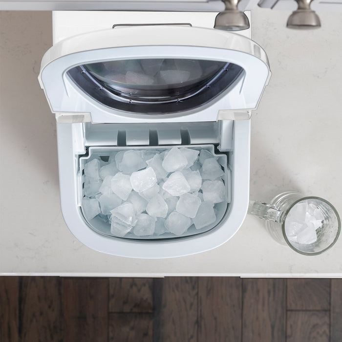 Deco Chef White Compact Electric Ice Maker | (IMWHT) | Top Load | 26 Lbs Per Day
