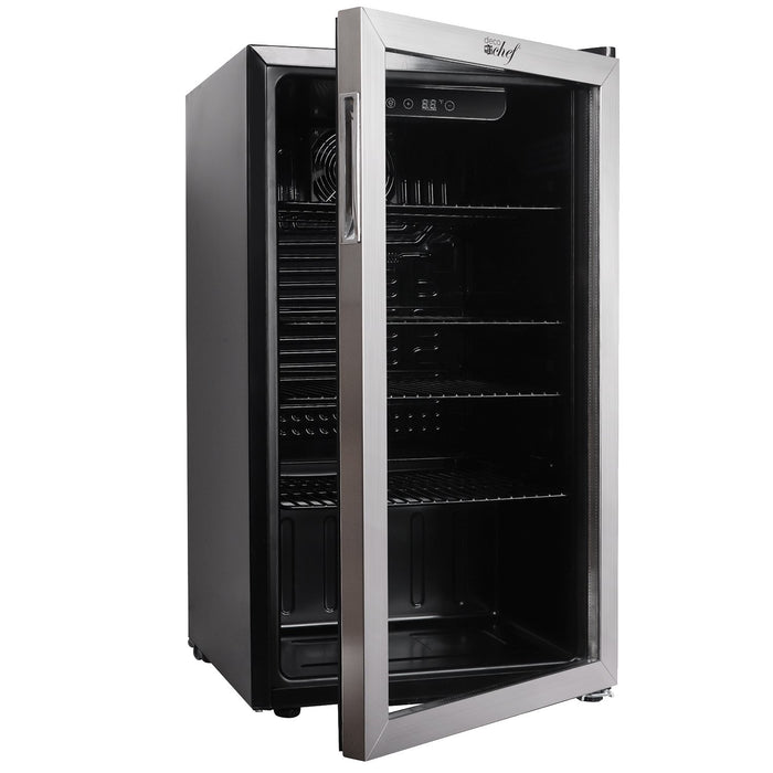 Deco Chef 118-Can Mini Fridge with Glass Door and 40LB Per Day
