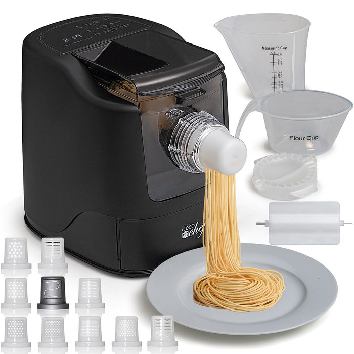 Deco Chef Automatic Pasta Maker, 13 Pasta Types, Ready in 15 Minutes, Dishwasher Safe