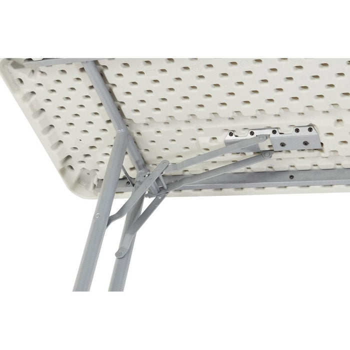 National Public Seating 18" x 96" Heavy Duty Seminar Folding Table, Speckled Grey w/ 4x Chairs