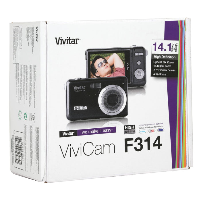 Vivitar Vivicam F314 14.1 MP 2.7" Screen Digital Camera and Camcorder - Black