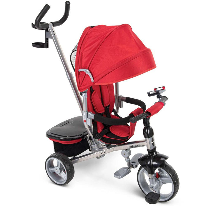 Huffy Malmo Luxe 4-in-1 Canopy Tricycle and Stroller for Kids with Rear Light