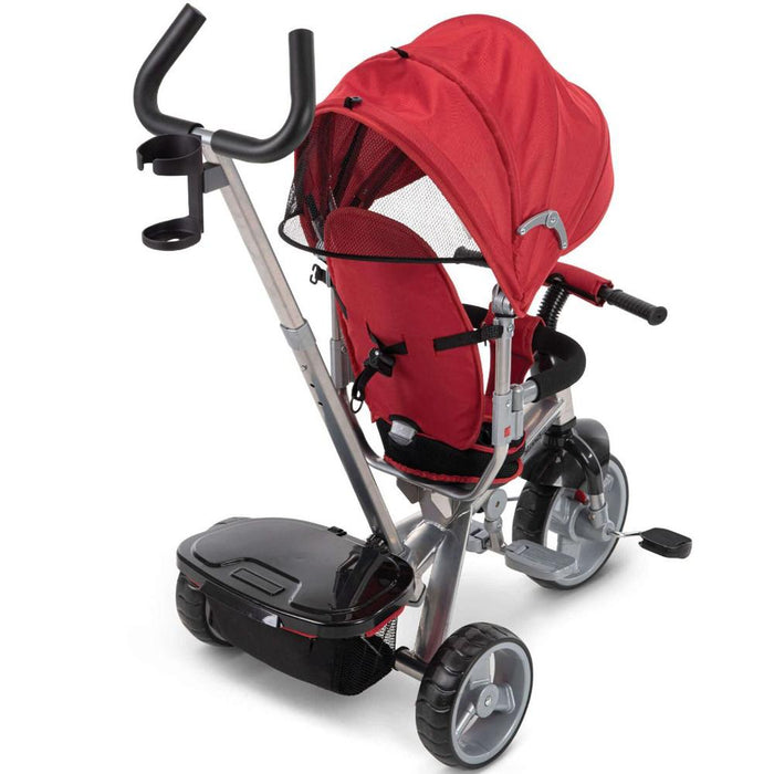 Huffy Malmo Luxe 4-in-1 Canopy Tricycle and Stroller for Kids with Rear Light
