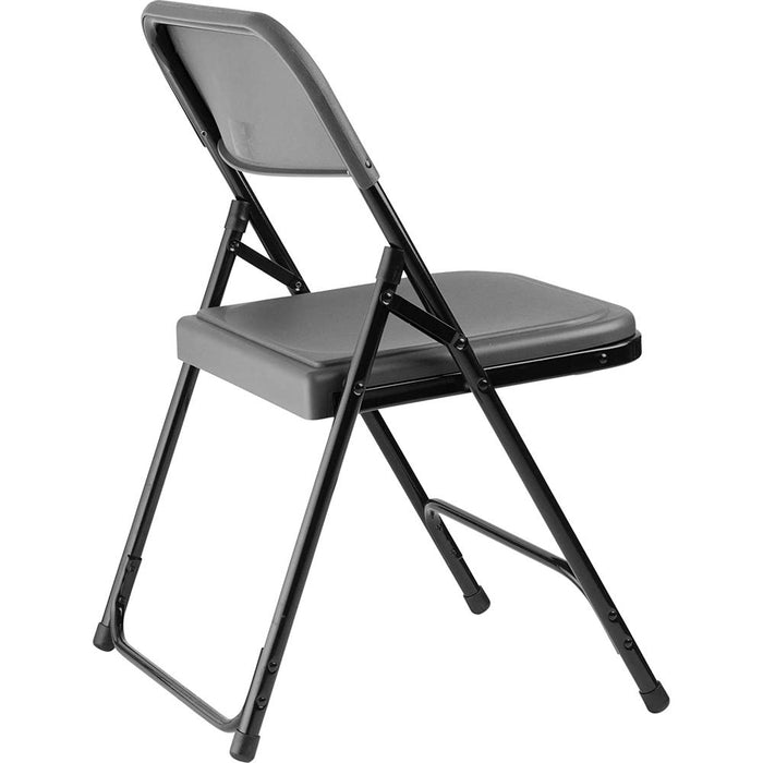 National Public Seating 800 Series Premium Plastic Folding Chair Slate Pack of 8