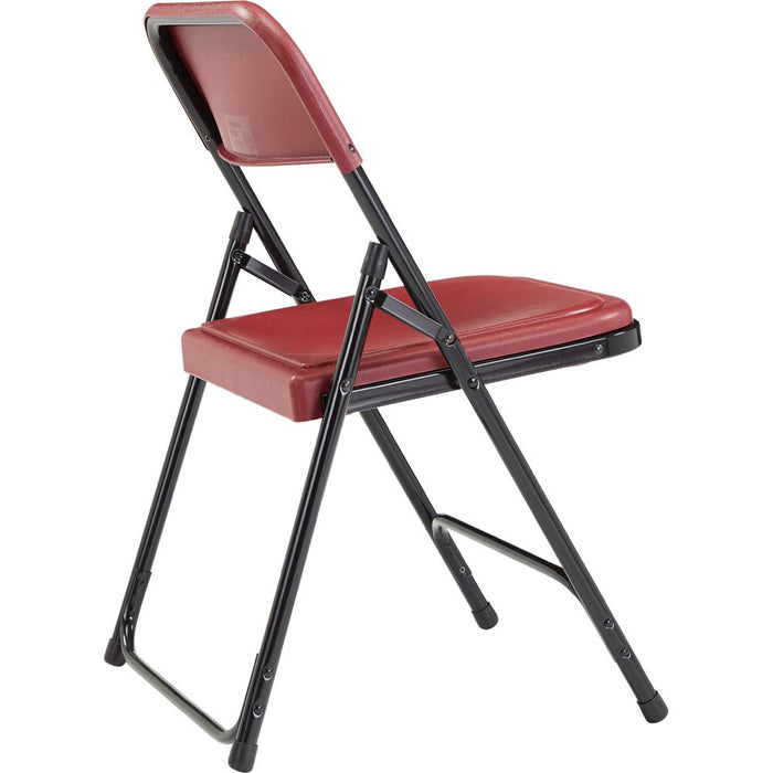National Public Seating 800 Series Premium Plastic Folding Chair Burg. Pack of 8