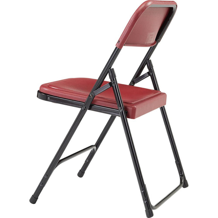 National Public Seating 800 Series Premium Plastic Folding Chair Burg. Pack of 8