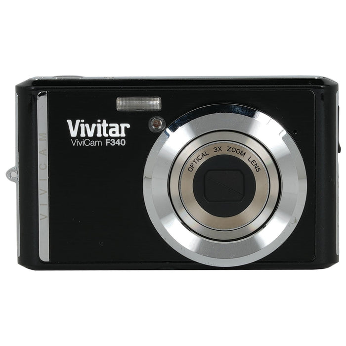 Vivitar Vivcam F340 14.1 MP 3X Optical Zoom 2.4" LCD Screen Camera and Camcorder - Black