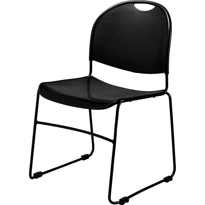 National Public Seating Commercialine Ultra Compact Stack Chair Black Pack of 8