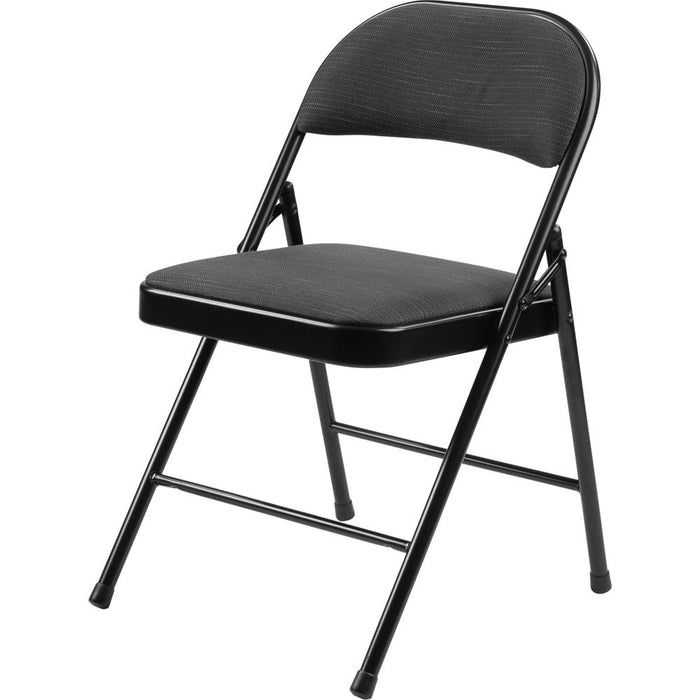 National Public Seating 900 Series Fabric Padded Folding Chair Black Pack of 8