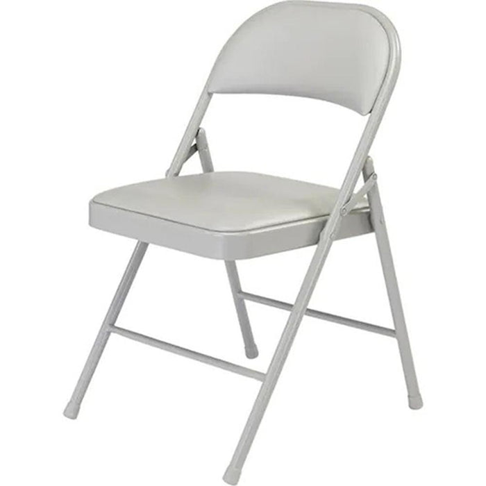 National Public Seating Commercialine Padded Steel Folding Chair Grey Pack of 8