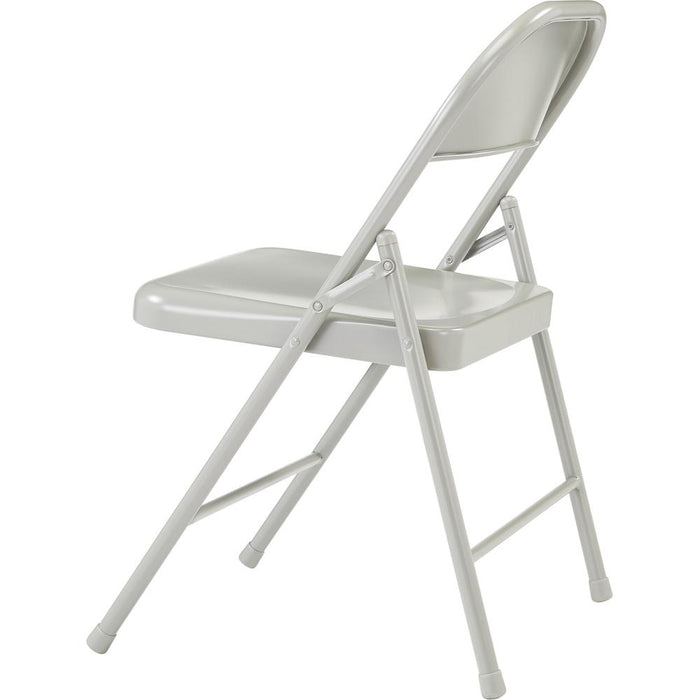 National Public Seating Commercialine All-Steel Folding Chair Grey Pack of 8
