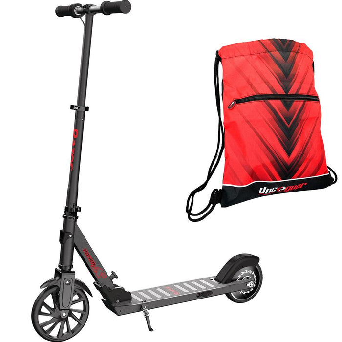Razor Power A5 Electric Scooter Black Label with Deco Drawstring Bag