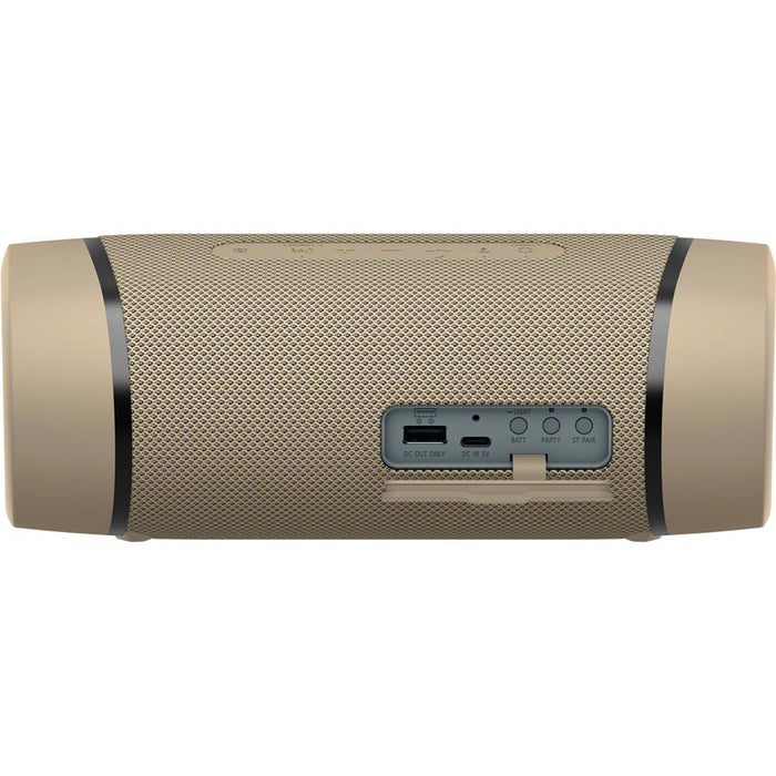 Sony SRS-XB33 Portable Waterproof Bluetooth Speaker (Taupe) - Open Box