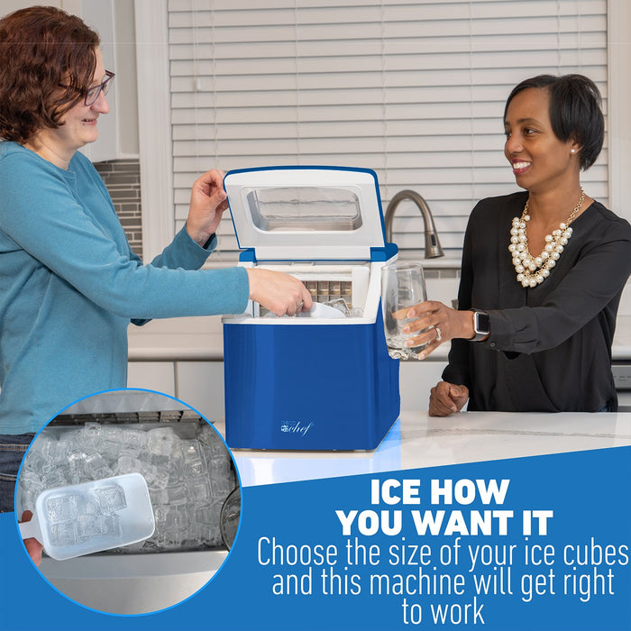 Deco Chef Portable Ice Maker Countertop Machine, Blue