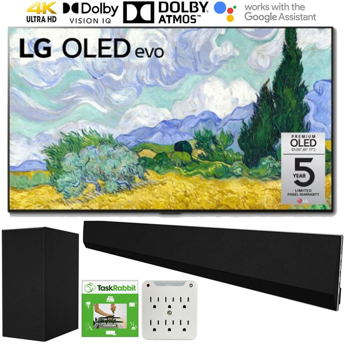 LG OLED77G1PUA 77 Inch OLED evo Gallery TV 2021 w/ LG GX Soundbar Bundle