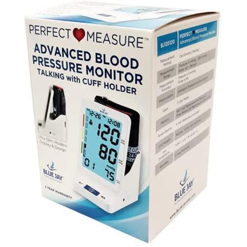 Blue Jay Perfect Measure Big Digit Talking DLX Upper Arm Blood Pressure Monitor + XL Cuff