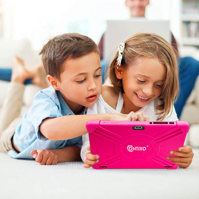 Contixo 10" Kids Tablet, IPS, 2GB/32GB, Dual Cameras, Android, Digital Pen - Pink