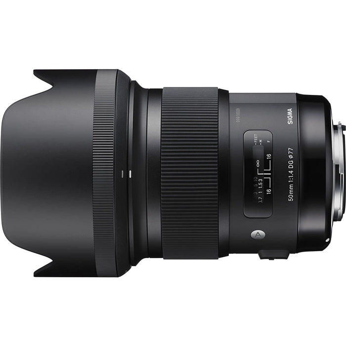Sigma 50mm F1.4 DG HSM A Art Lens for Canon EF Mount DSLR Camera + Accessories Bundle