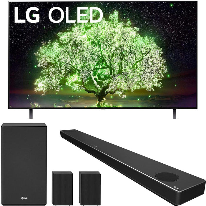 LG SN11RG 7.1.4 ch High Res Audio Sound Bar Bundle with OLED65A1PUA 65" 4K TV