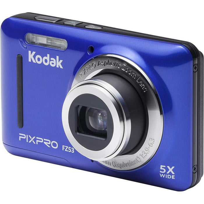 Kodak  PIXPRO Friendly Zoom FZ53-BL 16MP Digital Camera w/ 5X Optical Zoom 2.7" LCD