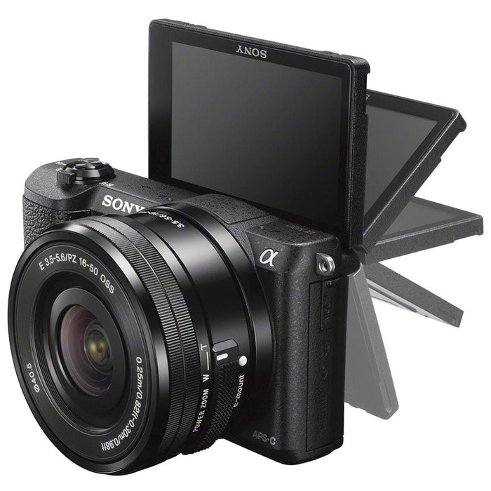 Sony Alpha a5100 24.3MP HD 1080p Mirrorless Digital Camera with 16-50mm Lens - Black