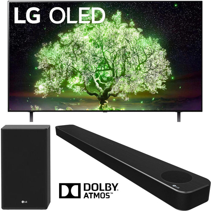 LG OLED65A1PUA 65" A1 Series 4K HDR TV w/AI ThinQ (2021) Bundle with SP8YA Soundbar